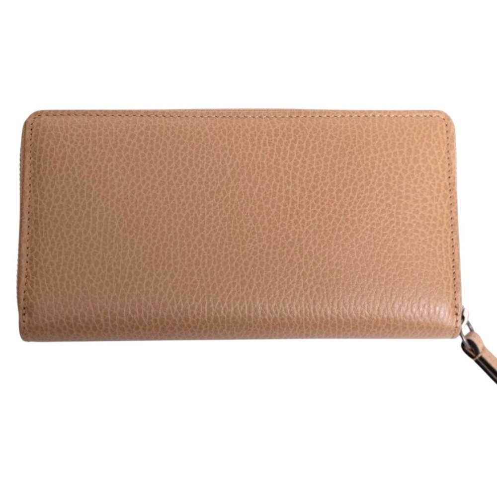 Like New Authentic Gucci GG Marmont Tan Pebbled Leather Zip-Around Wallet - Picture 3 of 12